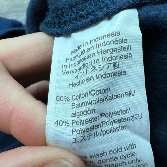 J.Crew Mercantile Navy Quarter Button Pullover Sweatshirt Men’s M - Picture 7 of 7